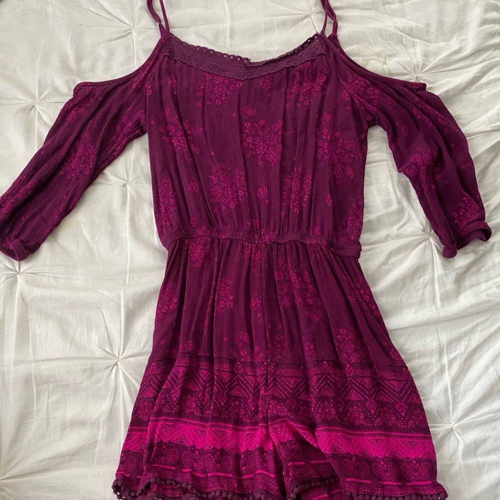 Pink and purple romper